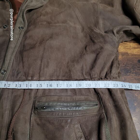Vtg Exploration Leather Field Chore Barn Coat Jacket XXL Brown Preppy 90's - Picture 8 of 12
